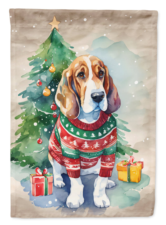 Buy this Basset Hound Christmas Garden Flag