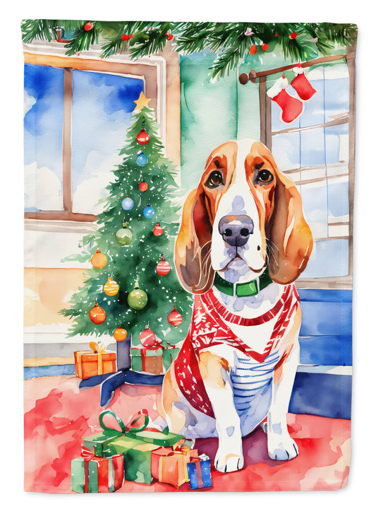 Buy this Basset Hound Christmas Garden Flag