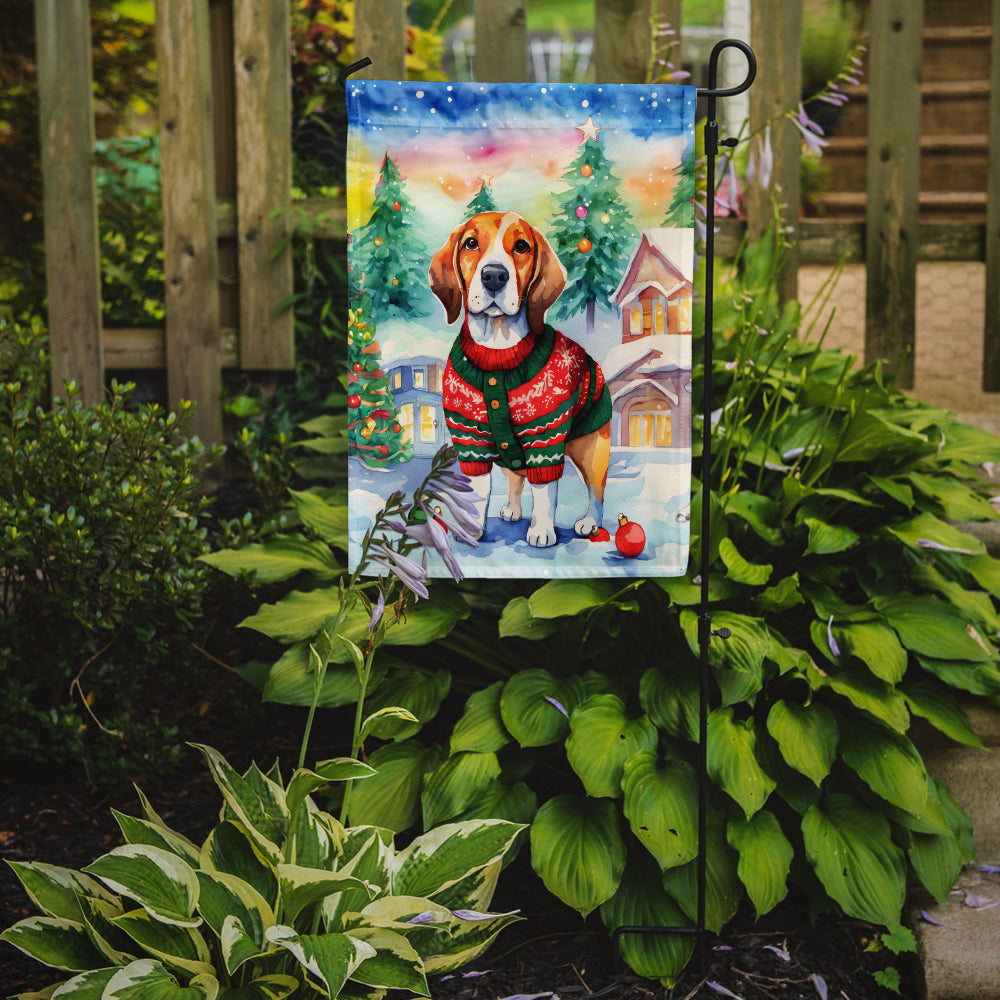 Beagle Christmas Garden Flag