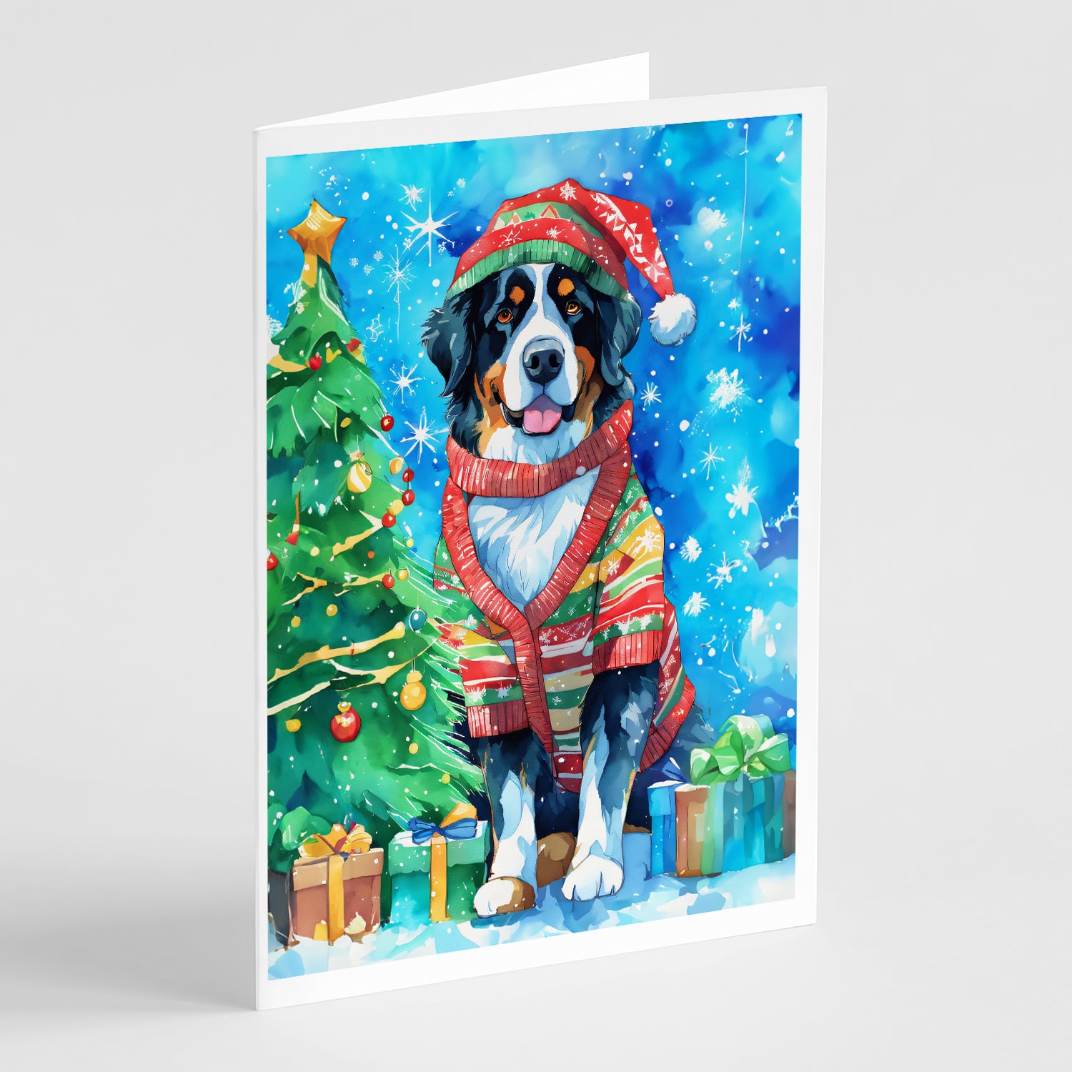 Buy this Bernese Mountain Dog Christmas Greeting Cards Pack of 8