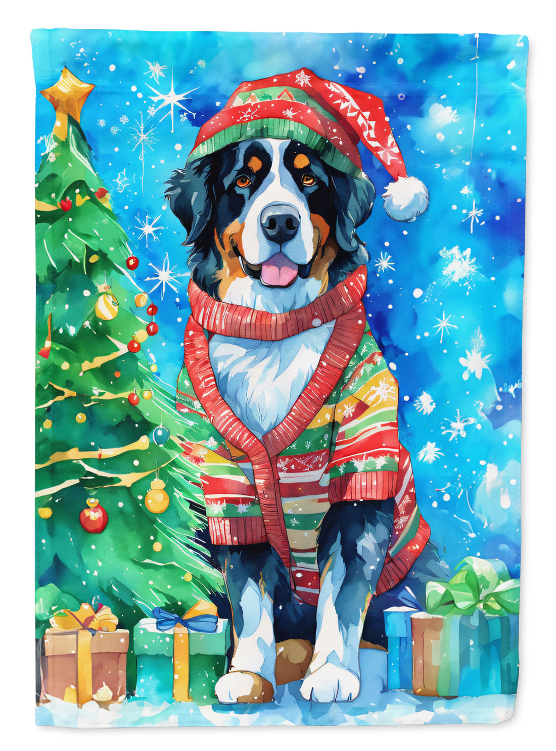 Buy this Bernese Mountain Dog Christmas Garden Flag