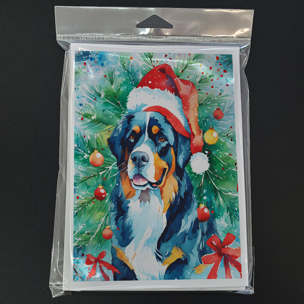 Bernese Mountain Dog Christmas Greeting Cards Pack of 8