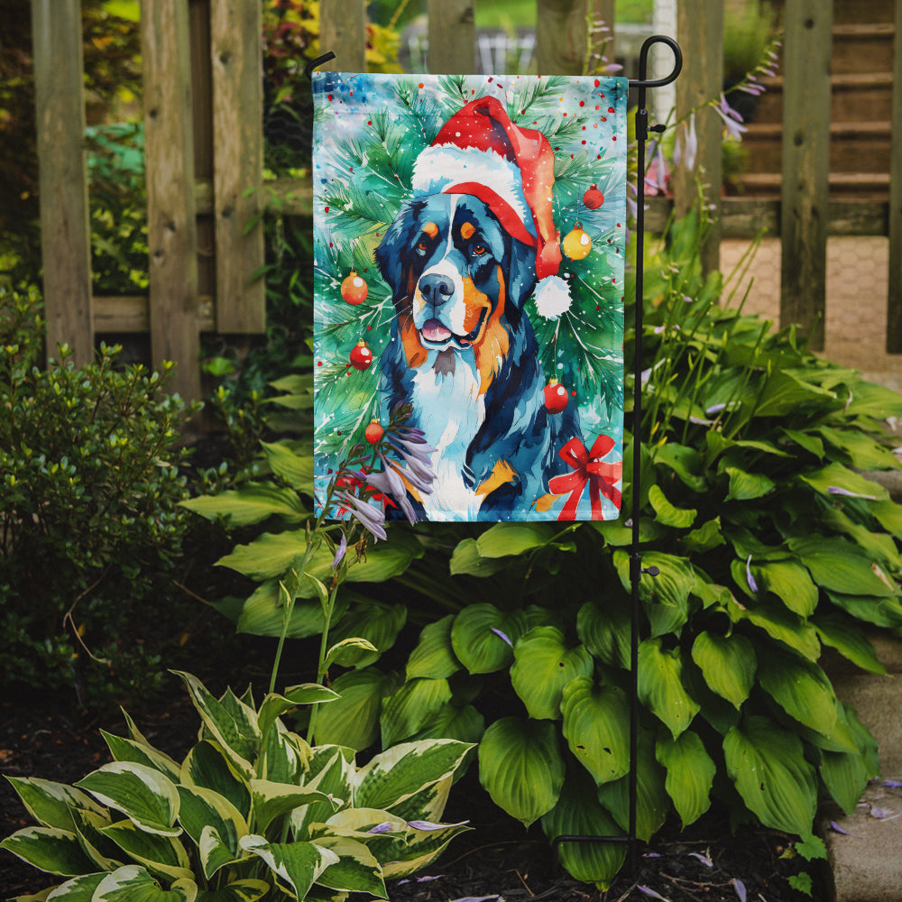 Bernese Mountain Dog Christmas Garden Flag