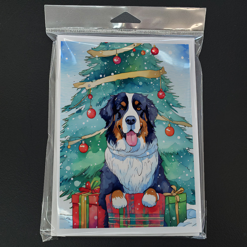 Bernese Mountain Dog Christmas Greeting Cards Pack of 8