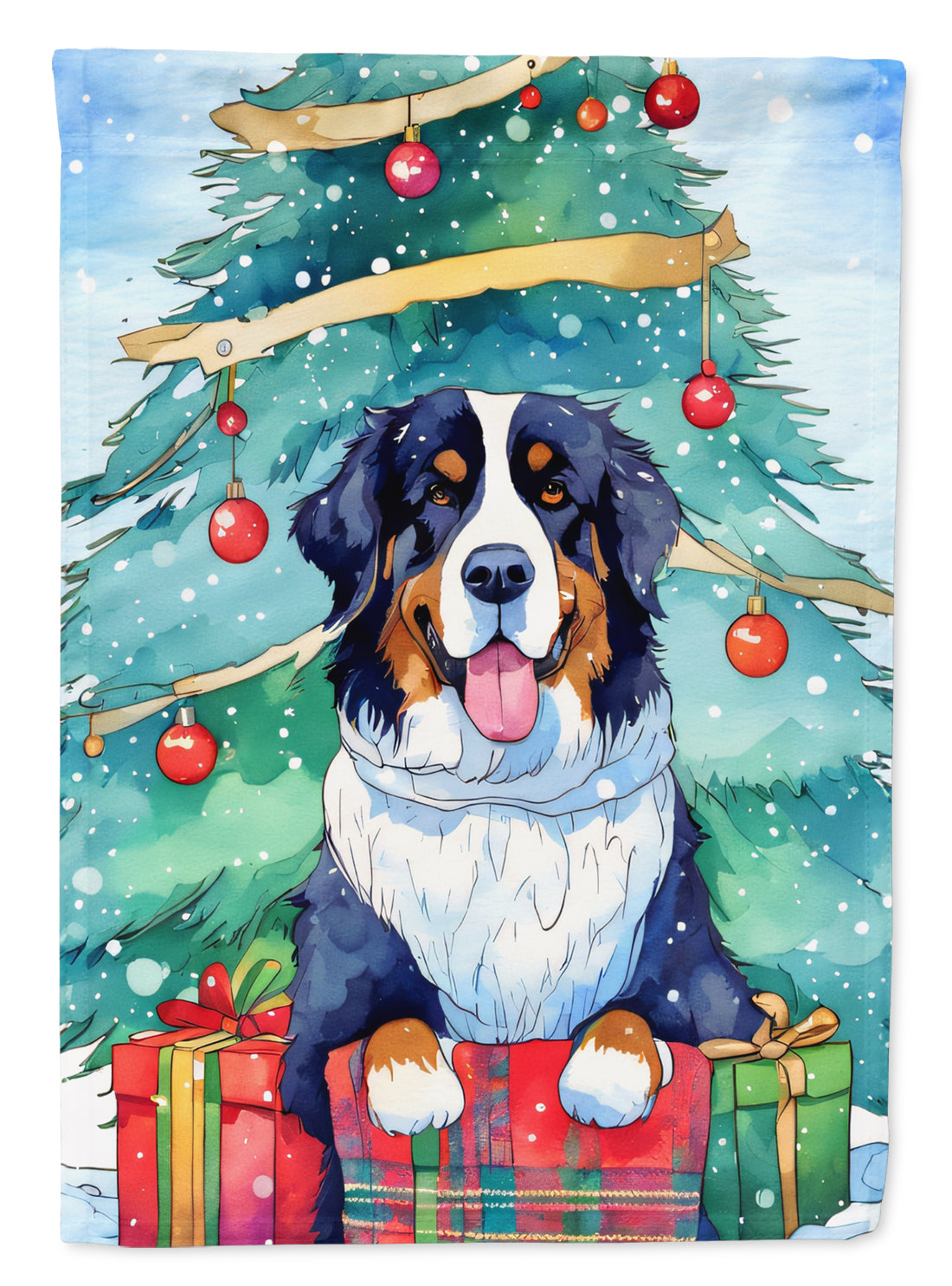 Buy this Bernese Mountain Dog Christmas Garden Flag