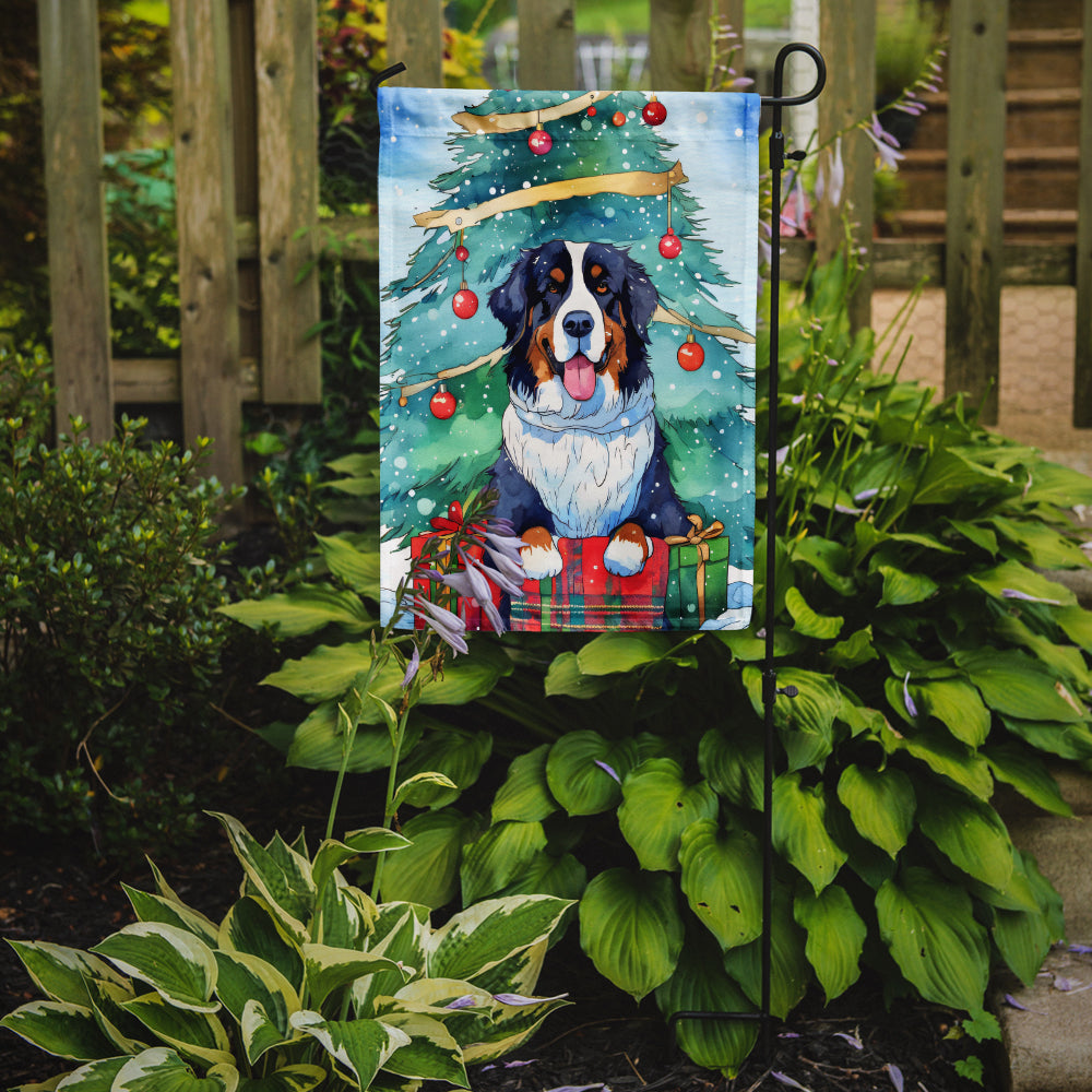 Bernese Mountain Dog Christmas Garden Flag