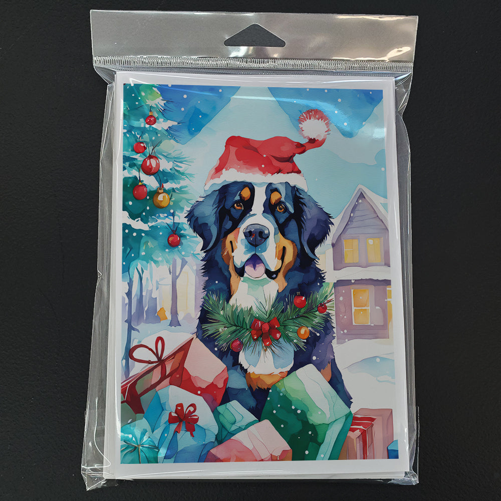 Bernese Mountain Dog Christmas Greeting Cards Pack of 8