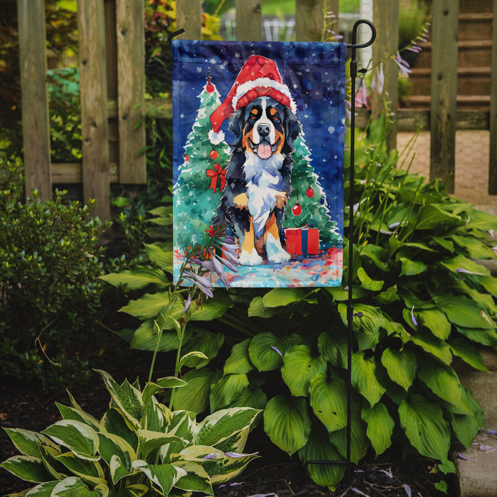 Bernese Mountain Dog Christmas Garden Flag