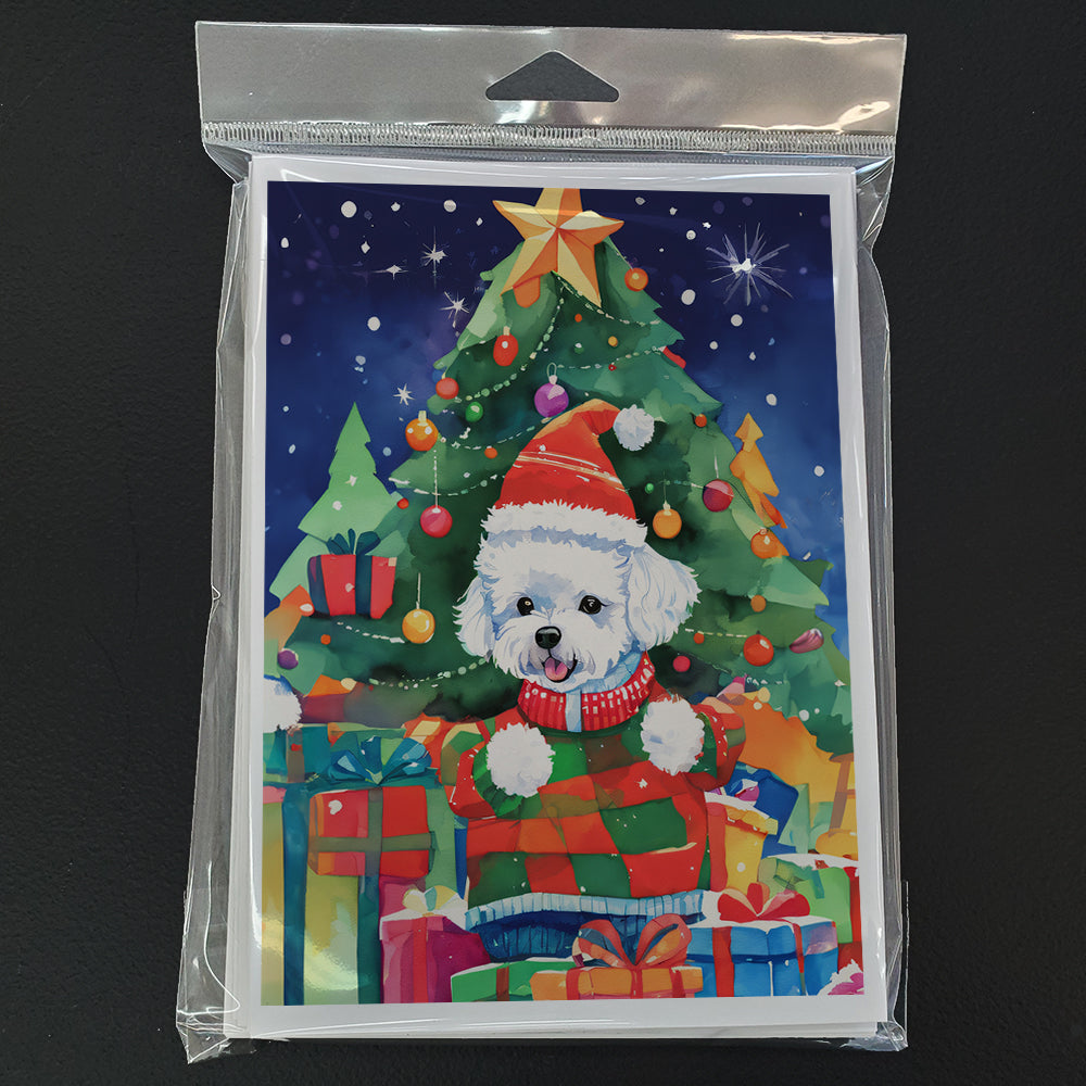 Bichon Frise Christmas Greeting Cards Pack of 8