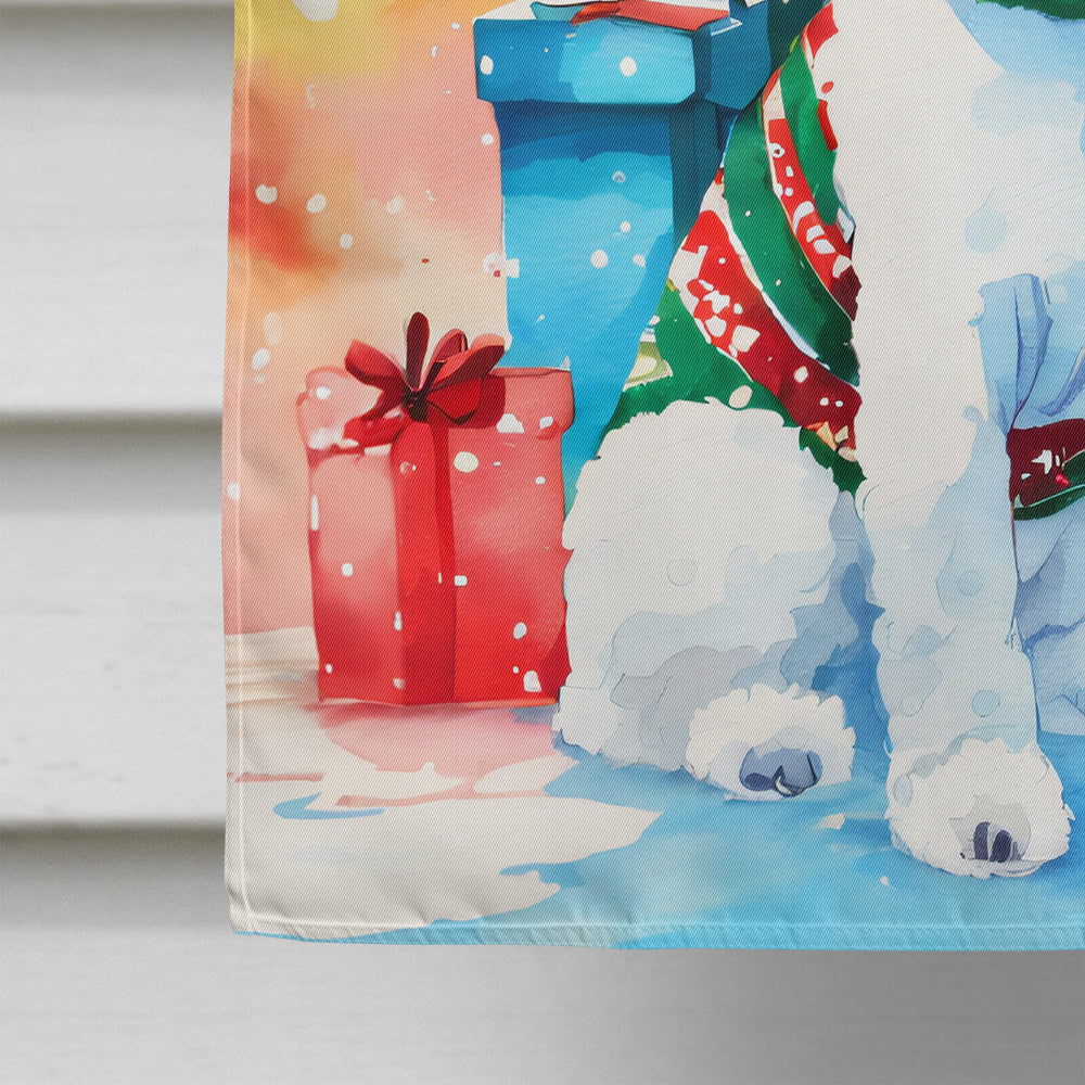 Bichon Frise Christmas House Flag