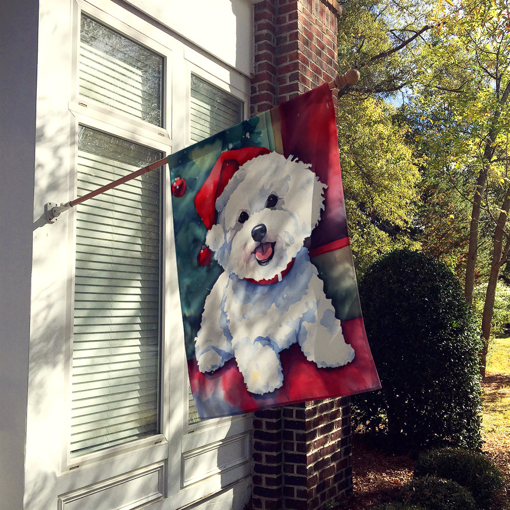 Bichon Frise Christmas House Flag