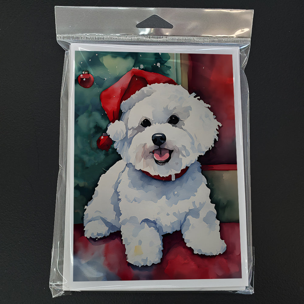 Bichon Frise Christmas Greeting Cards Pack of 8