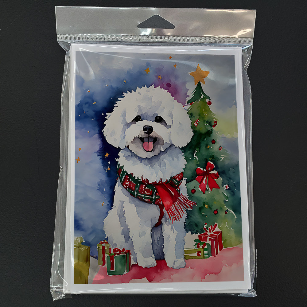 Bichon Frise Christmas Greeting Cards Pack of 8