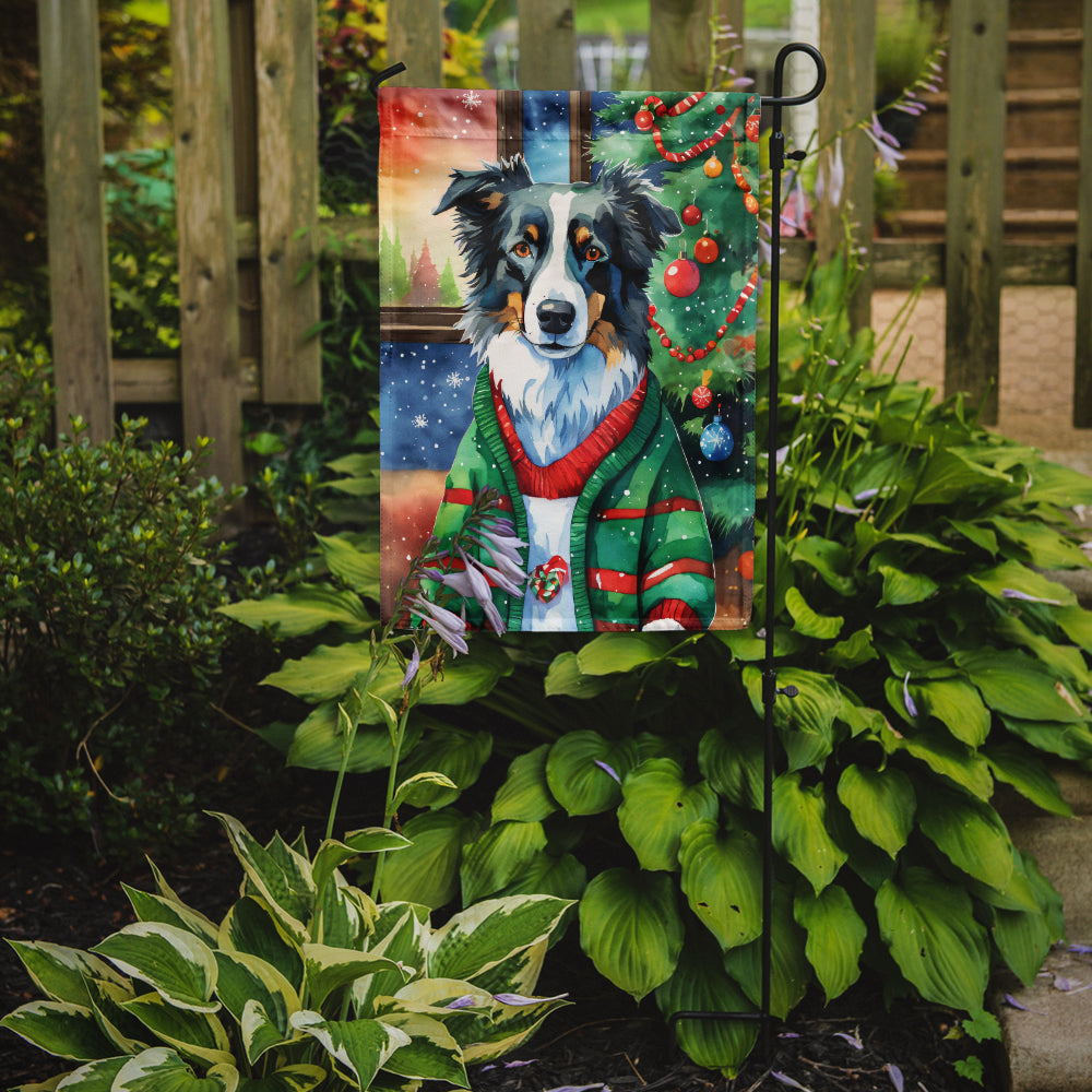 Border Collie Christmas Garden Flag