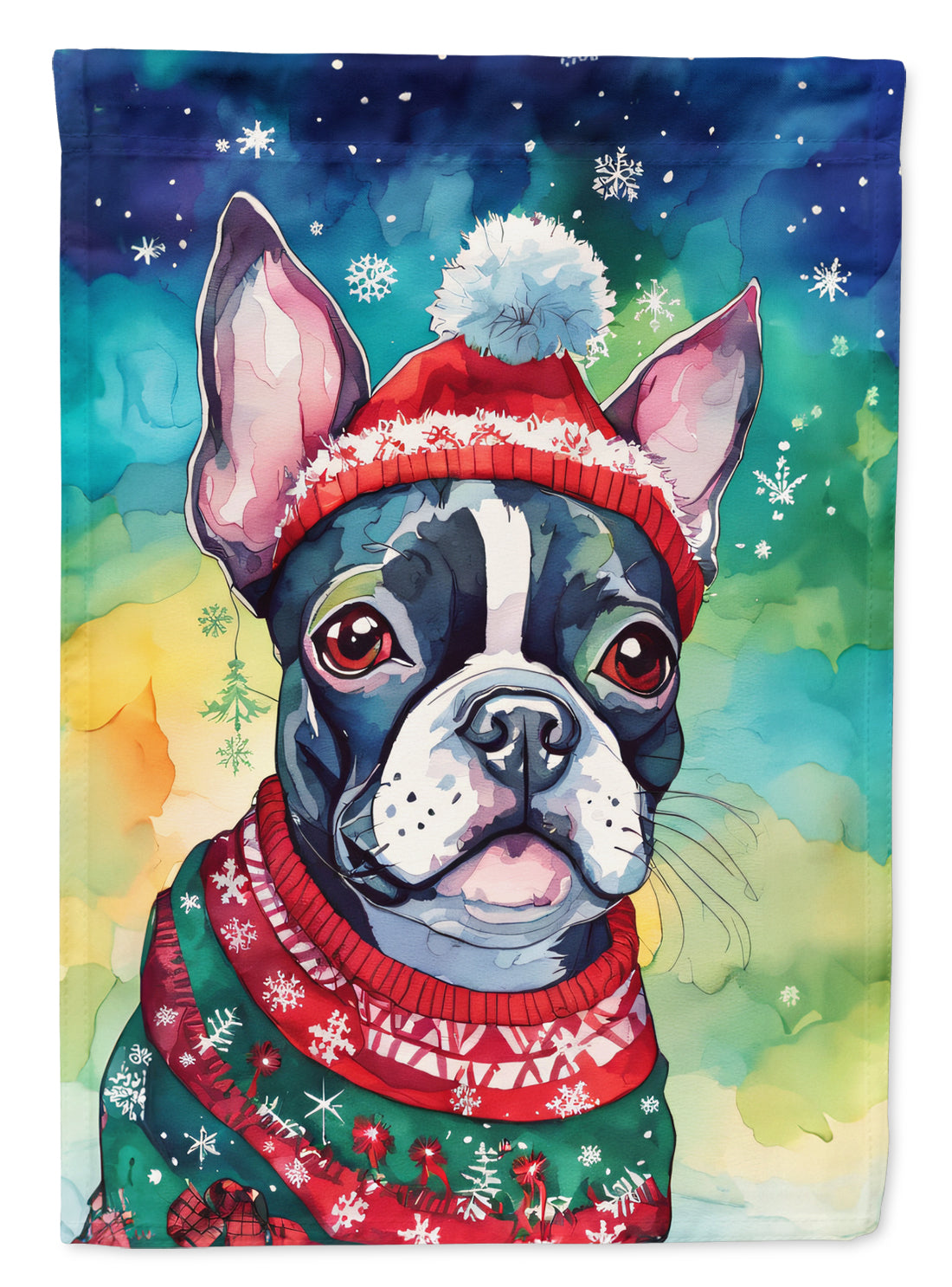 Buy this Boston Terrier Christmas Garden Flag