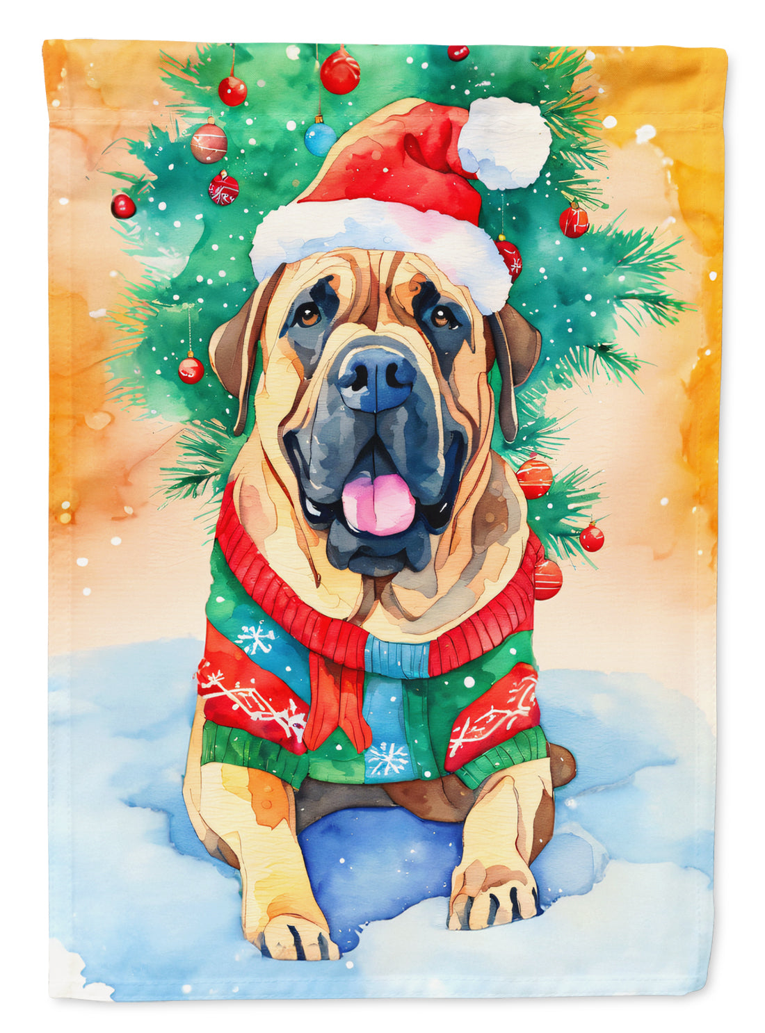 Buy this Bullmastiff Christmas Garden Flag