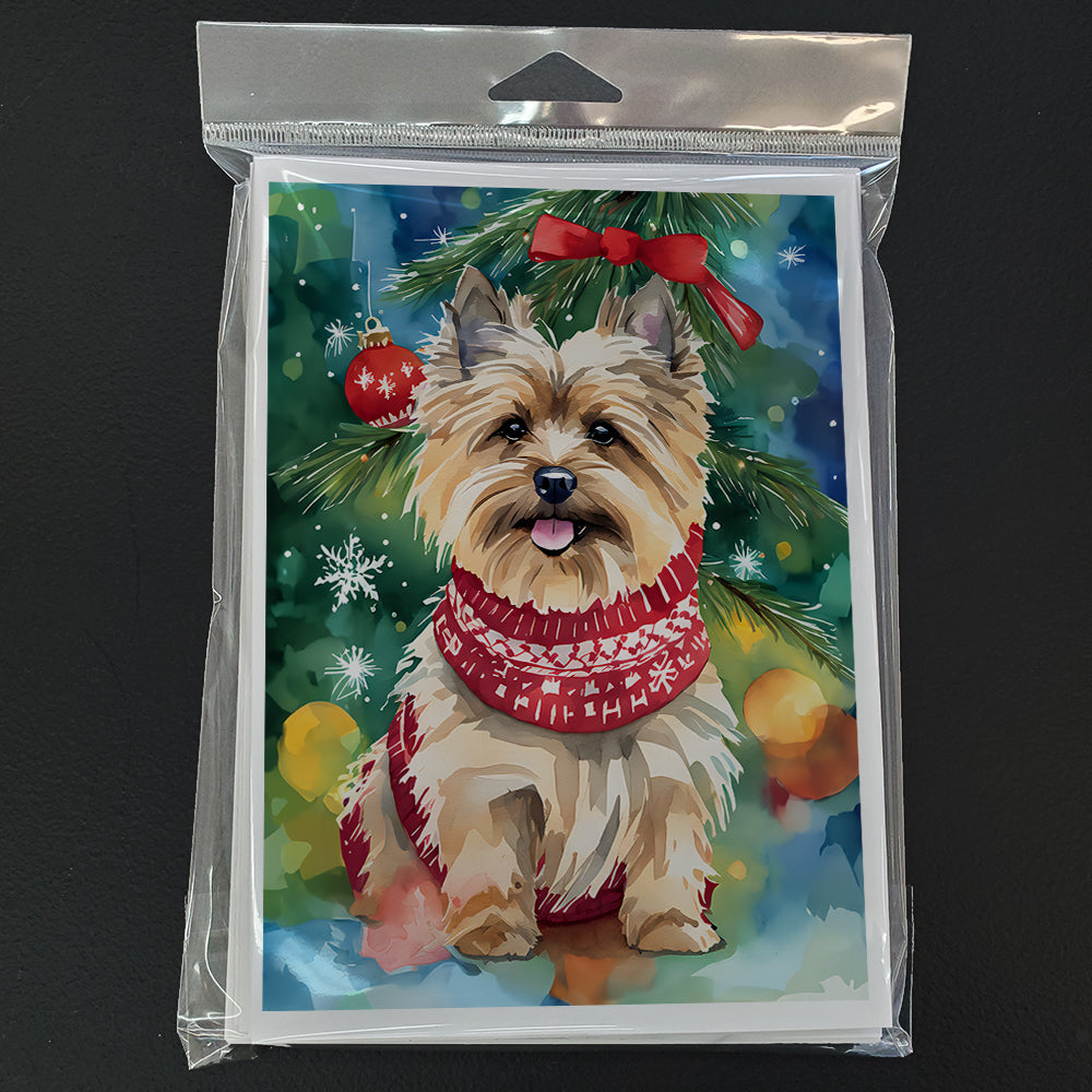 Cairn Terrier Christmas Greeting Cards Pack of 8