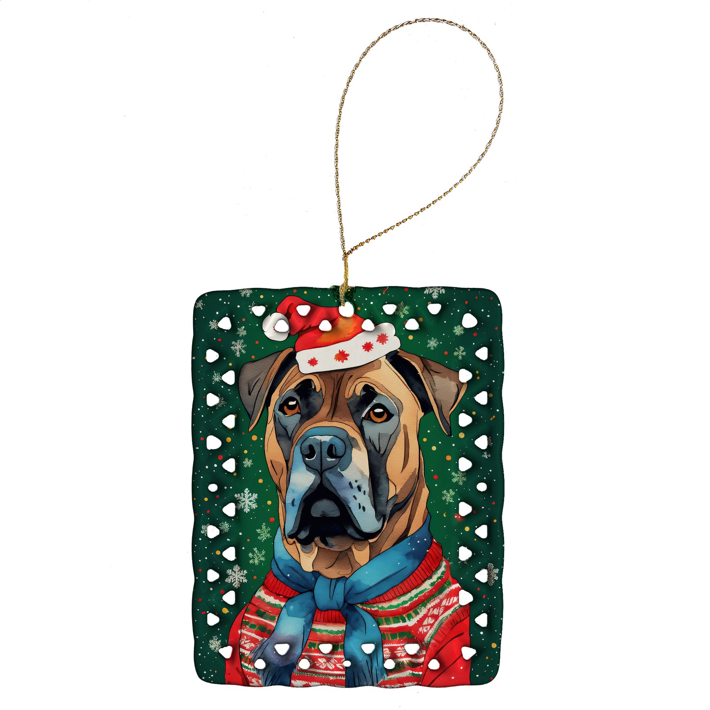 Buy this Cane Corso Christmas Porcelain Ornament