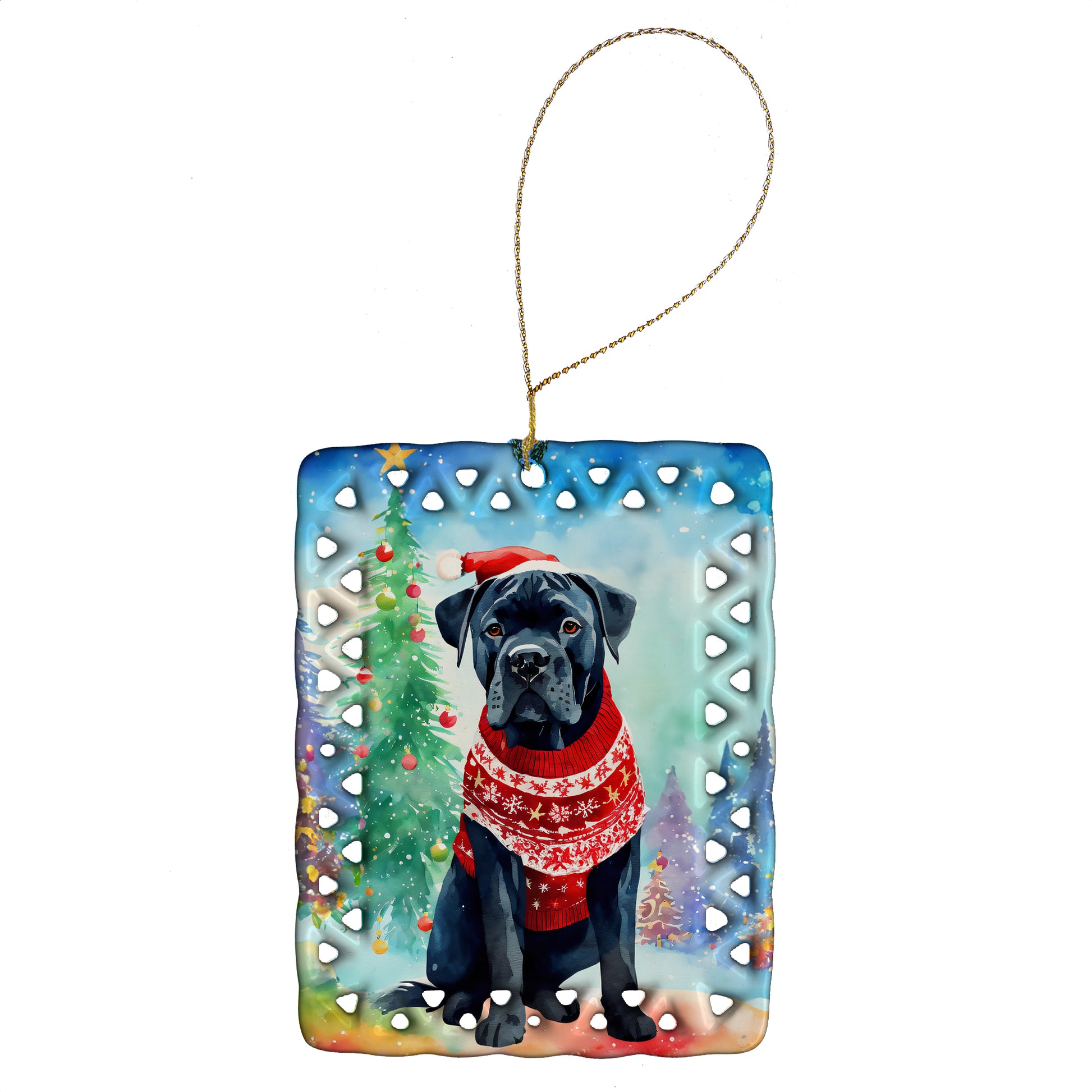 Buy this Cane Corso Christmas Porcelain Ornament