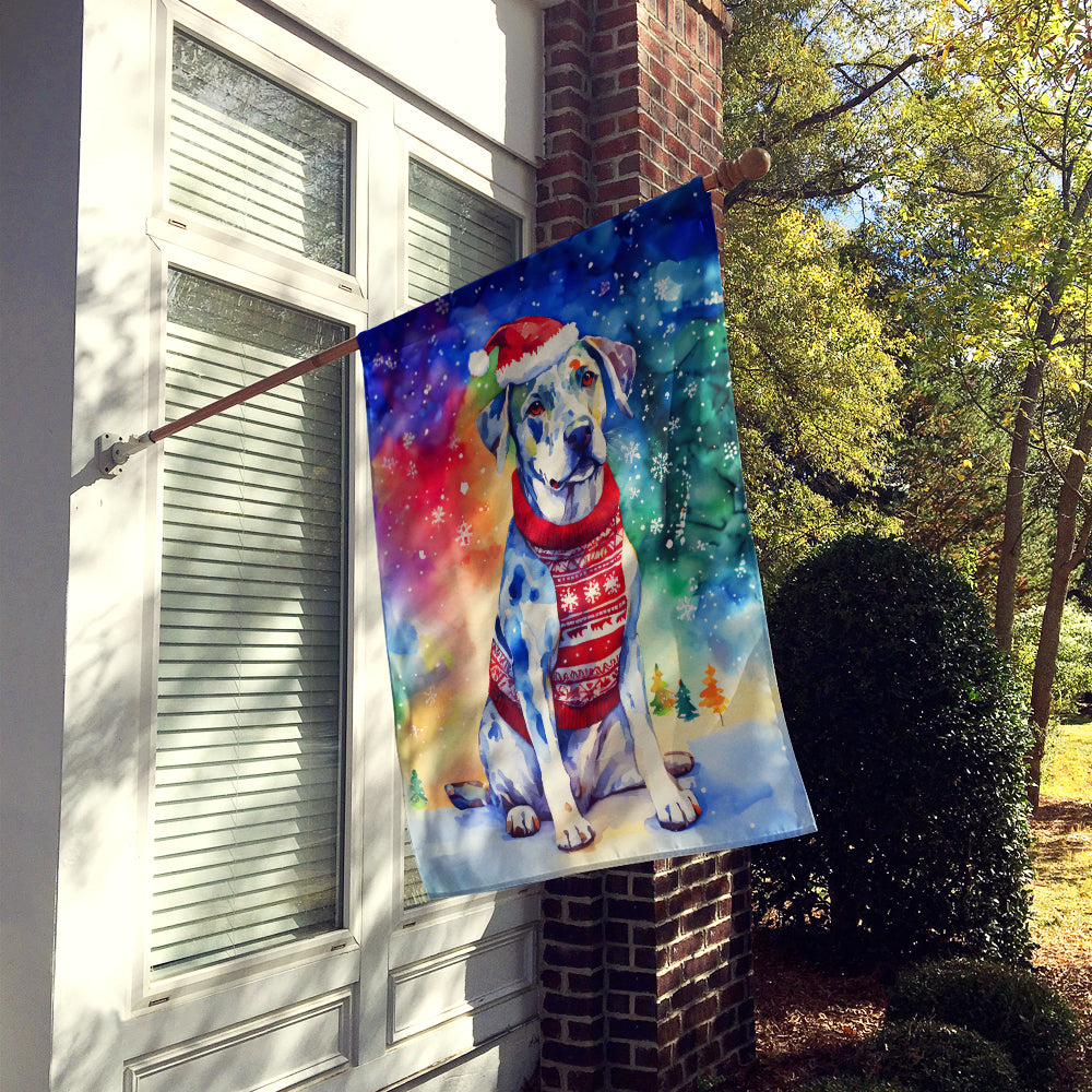 Catahoula Christmas House Flag