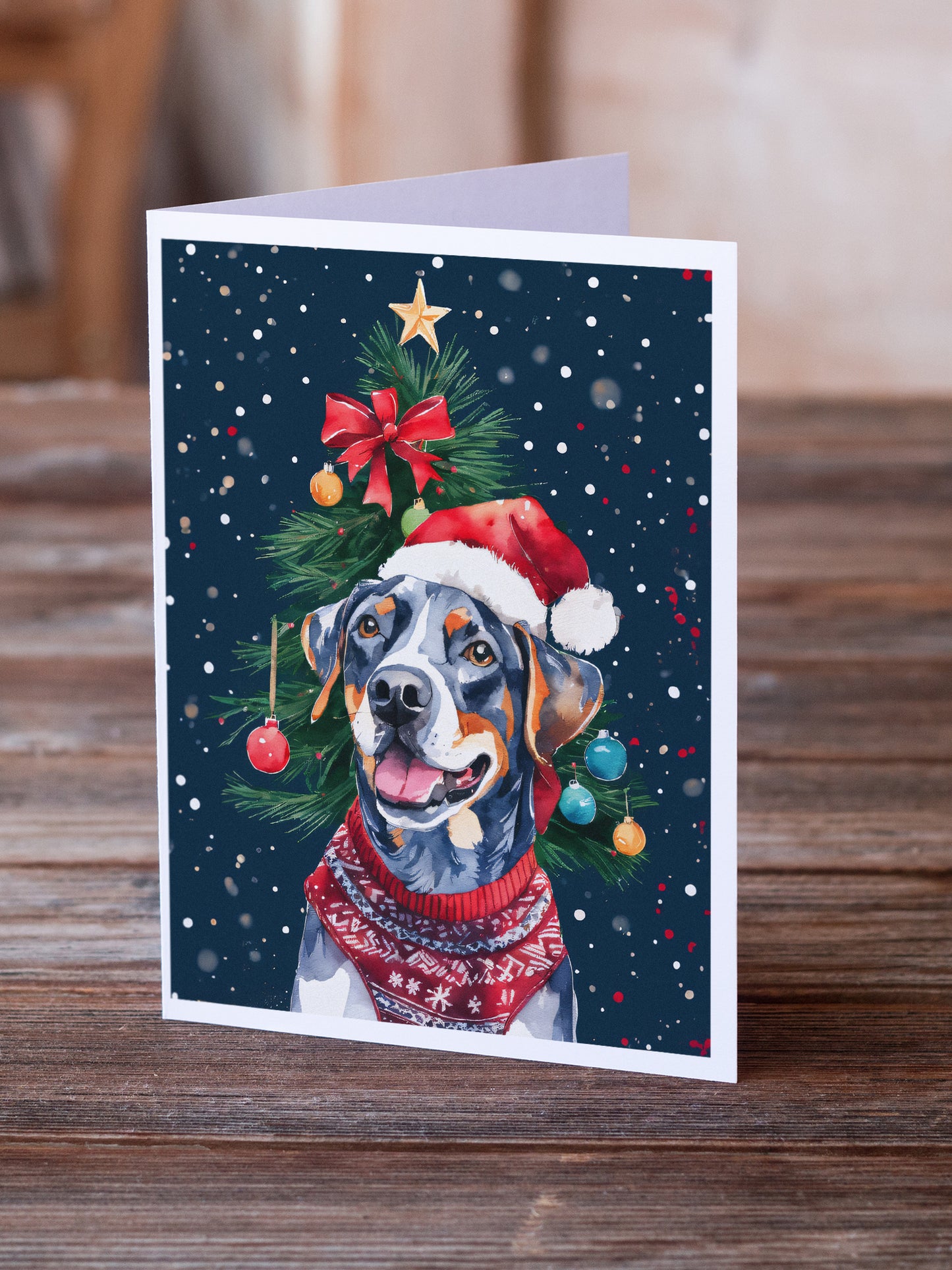 Catahoula Christmas Greeting Cards Pack of 8