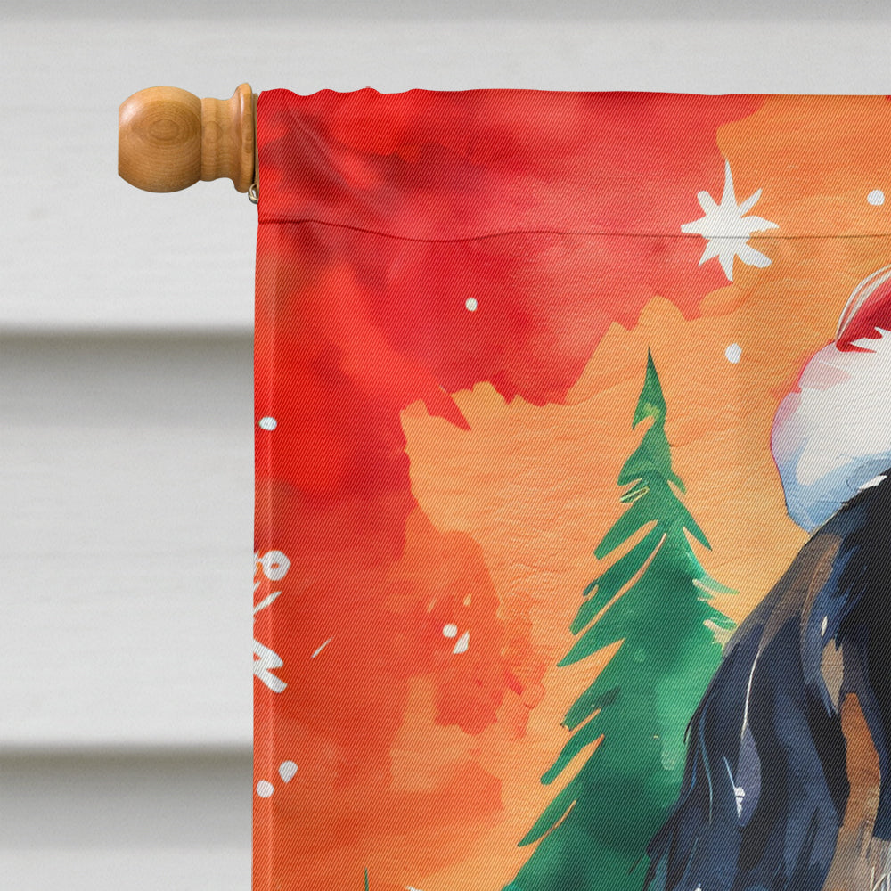 Cavalier Spaniel Christmas House Flag