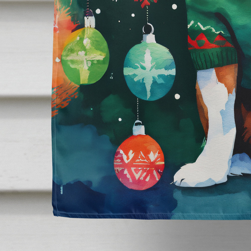 Cavalier Spaniel Christmas House Flag