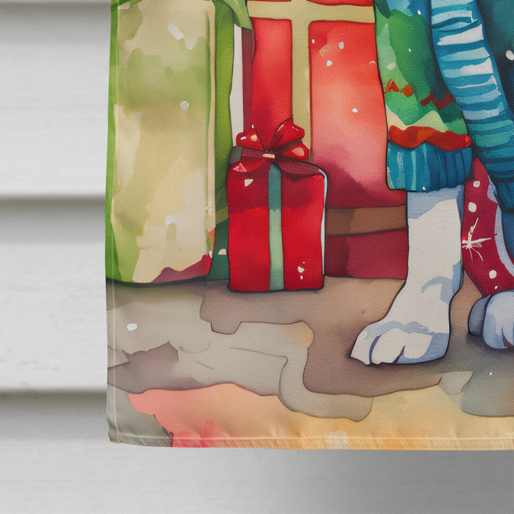 Cavalier Spaniel Christmas House Flag