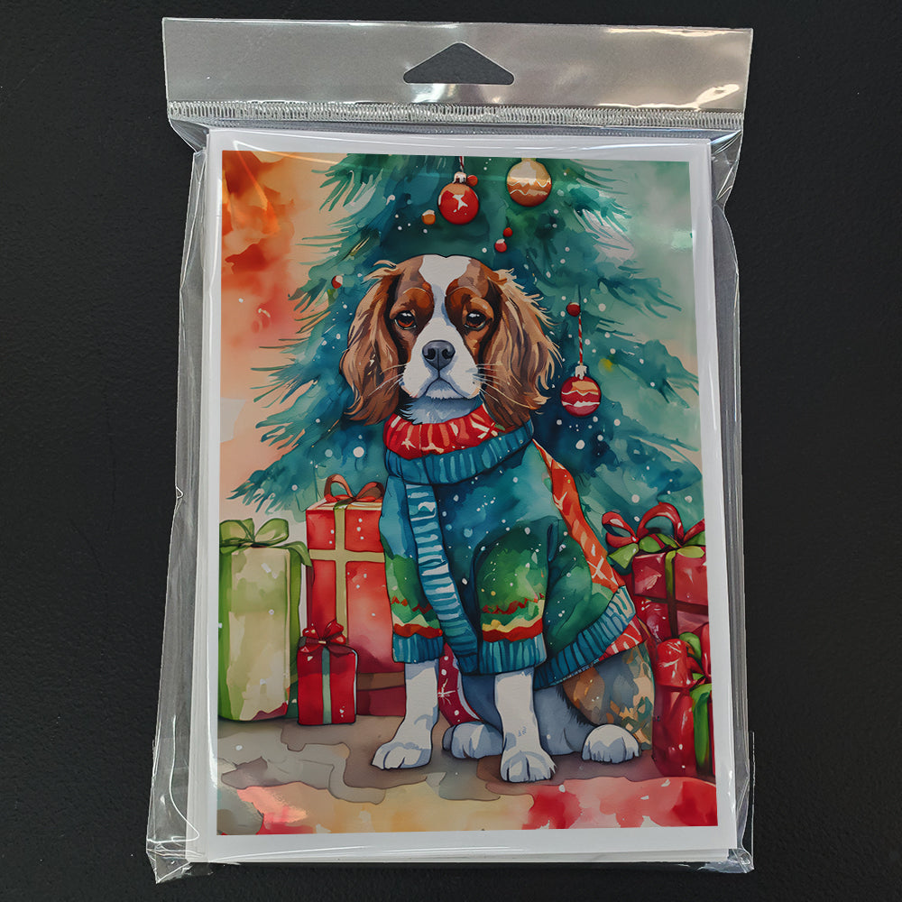 Cavalier Spaniel Christmas Greeting Cards Pack of 8