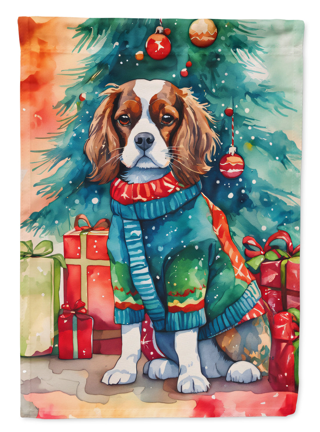 Buy this Cavalier Spaniel Christmas Garden Flag