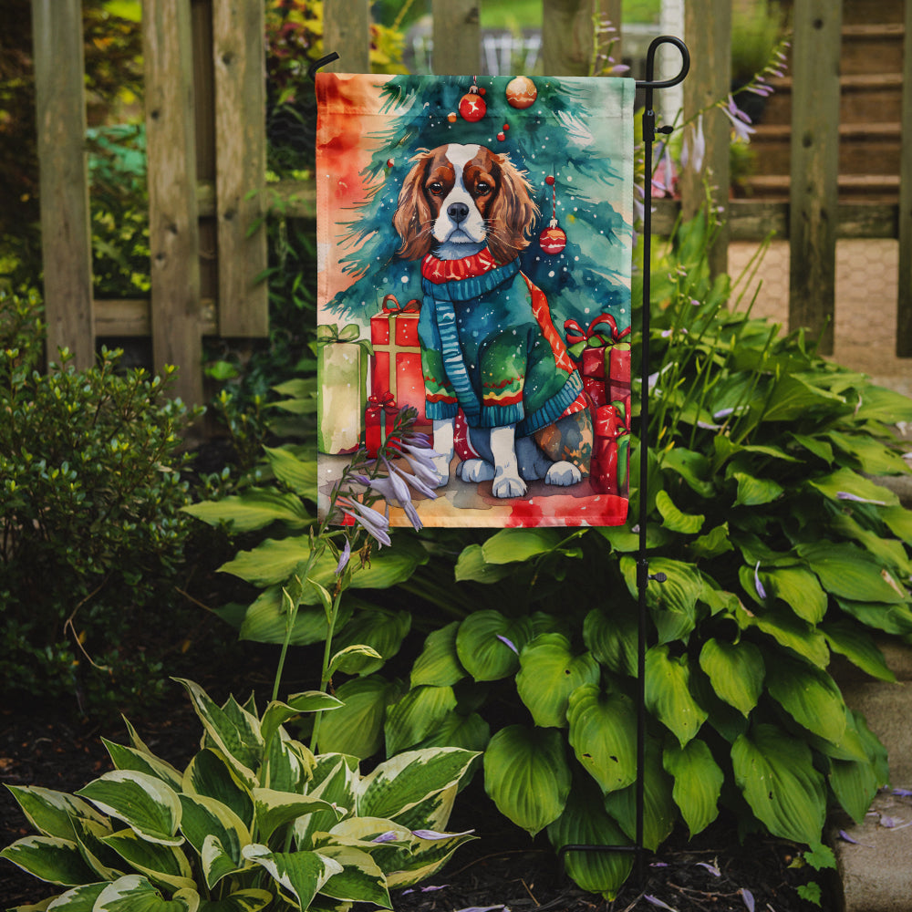 Cavalier Spaniel Christmas Garden Flag