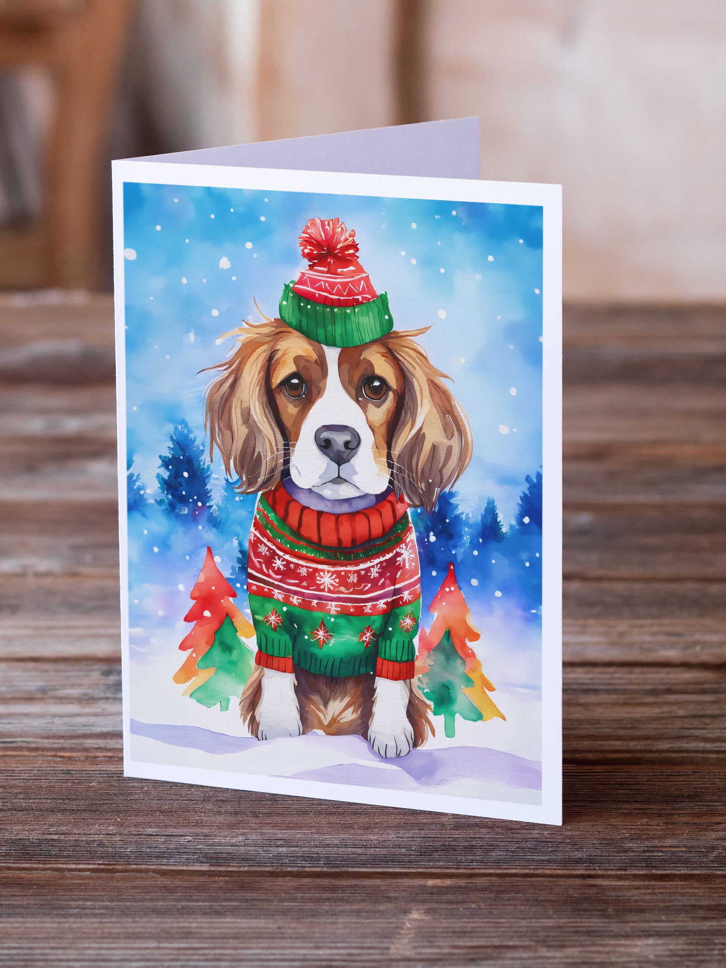 Cavalier Spaniel Christmas Greeting Cards Pack of 8