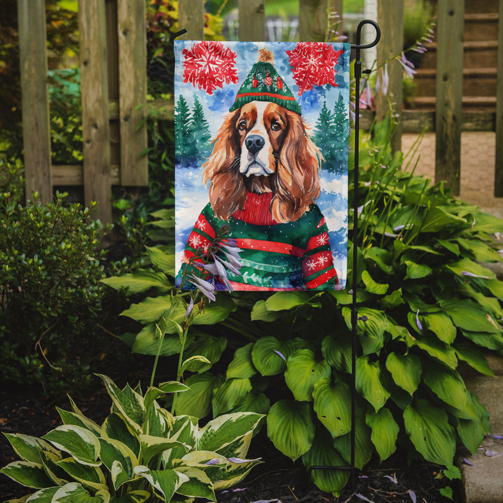 Cavalier Spaniel Christmas Garden Flag