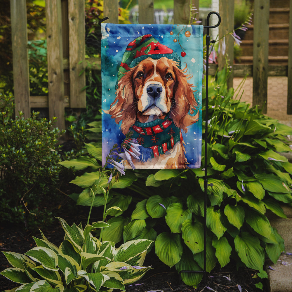 Cavalier Spaniel Christmas Garden Flag