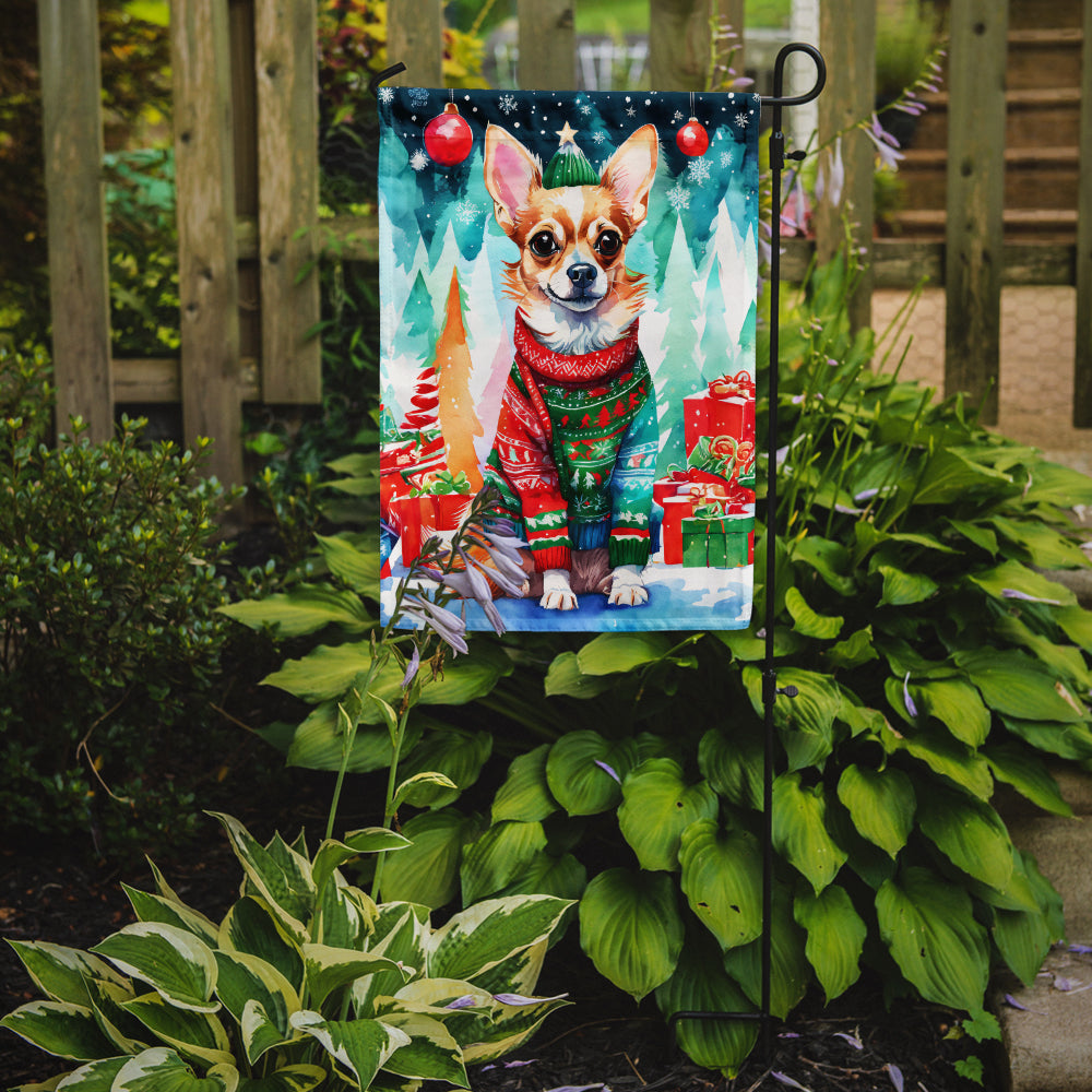 Chihuahua Christmas Garden Flag