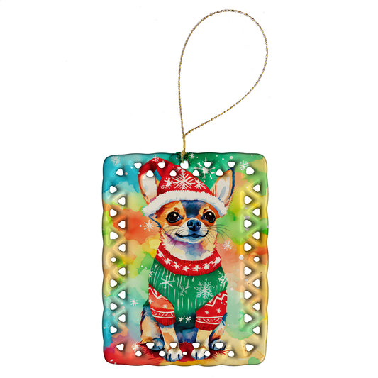 Buy this Chihuahua Christmas Porcelain Ornament