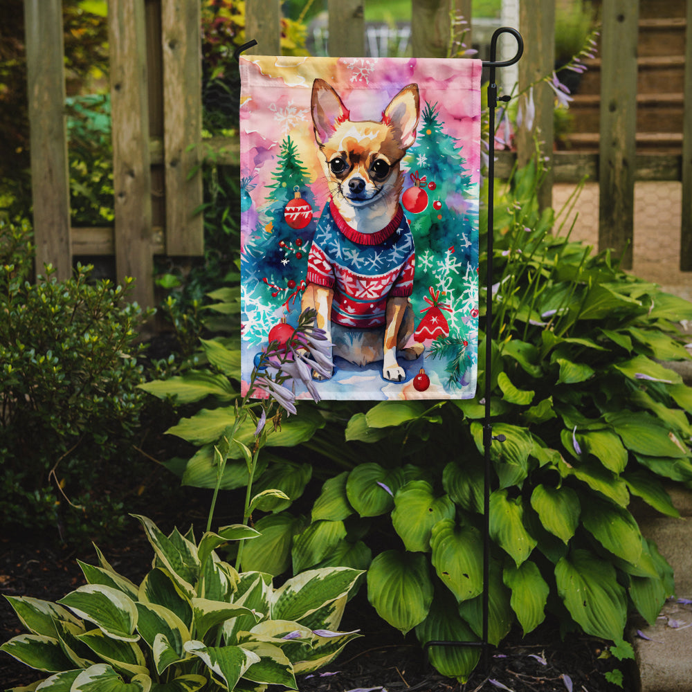 Chihuahua Christmas Garden Flag