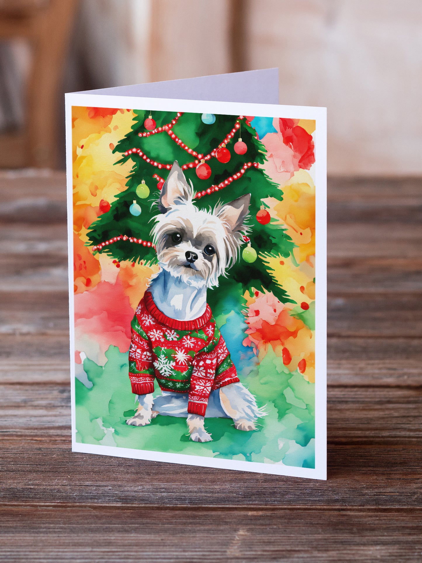 Chinese Crested Christmas Greeting Cards Pack of 8