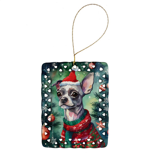 Buy this Chinese Crested Christmas Porcelain Ornament