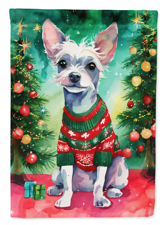 Buy this Chinese Crested Christmas House Flag