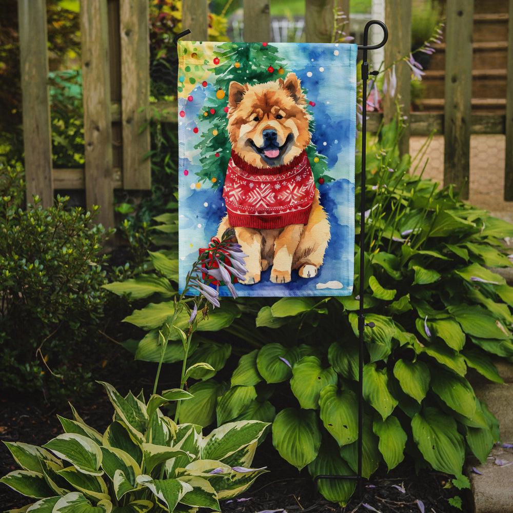 Chow Chow Christmas Garden Flag