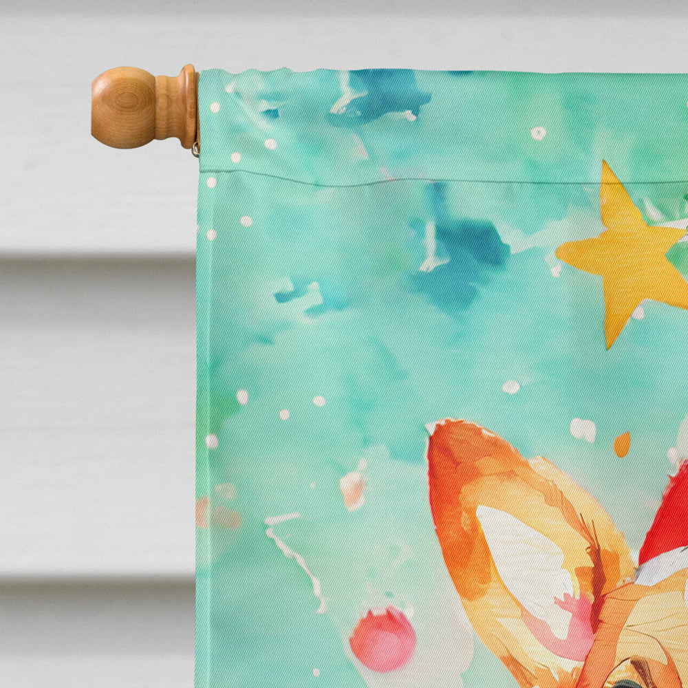 Corgi Christmas House Flag