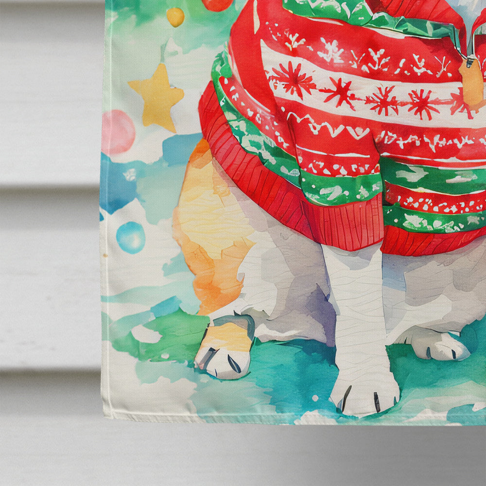 Corgi Christmas House Flag