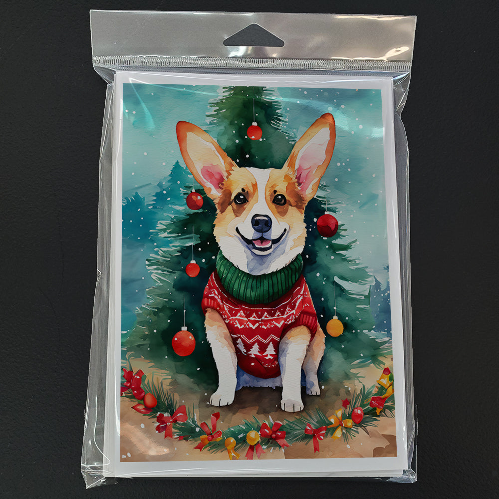 Corgi Christmas Greeting Cards Pack of 8