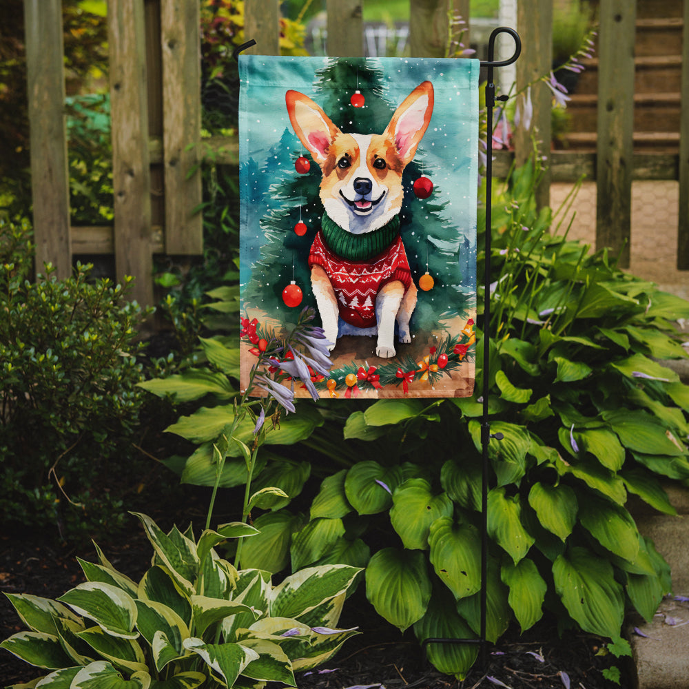 Corgi Christmas Garden Flag