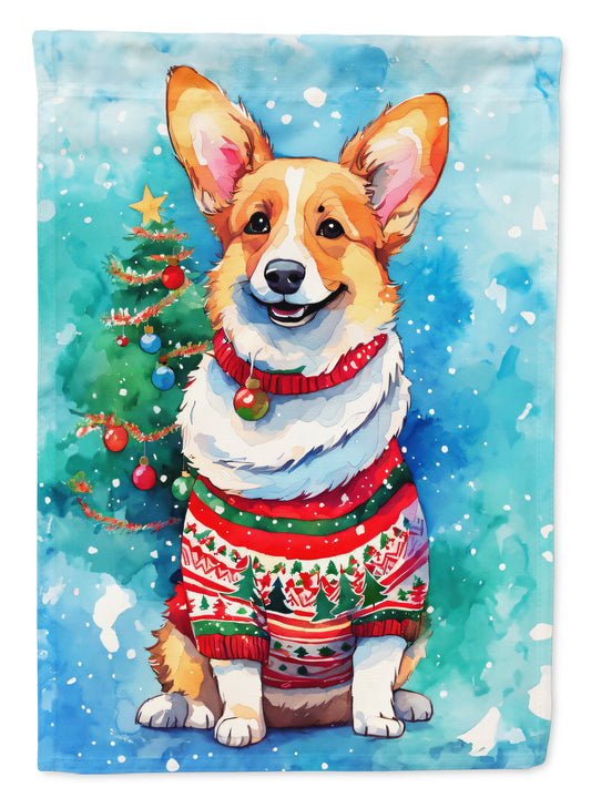 Buy this Corgi Christmas House Flag