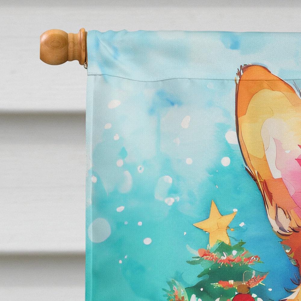 Corgi Christmas House Flag