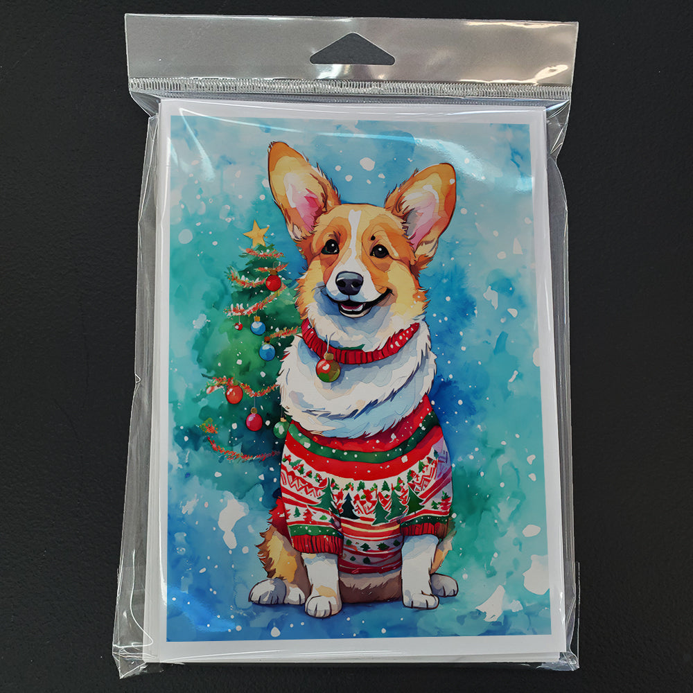 Corgi Christmas Greeting Cards Pack of 8