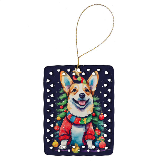 Buy this Corgi Christmas Porcelain Ornament