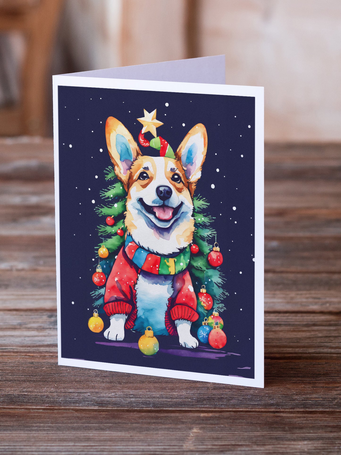 Corgi Christmas Greeting Cards Pack of 8